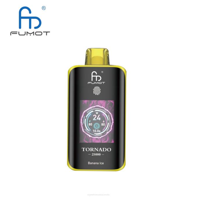 Vape Wholesale Melbourne - Banana Ice Fumot Tornado 25000 Disposable Vape N4BV1