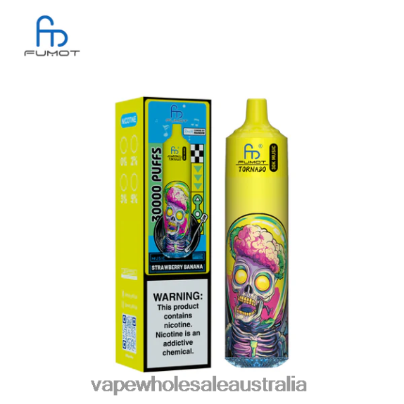 Vape Wholesale Aus - Fumot Tornado 30K Music Strawberry Banana H06JN25