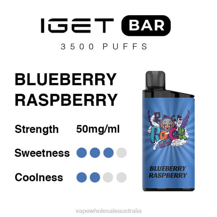 Blueberry Raspberry - vape wholesale distributor 4DF0R92 IGET BAR 3500 5% NICOTINE