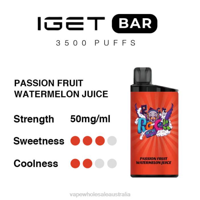 Passion Fruit Watermelon Juice - vape wholesale aus 4DF0R97 IGET BAR 3500 5% NICOTINE