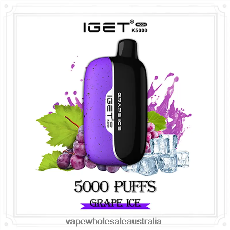 Vape Wholesale Distributor Australia - IGET Moon K5000 Grape Ice B6884B4