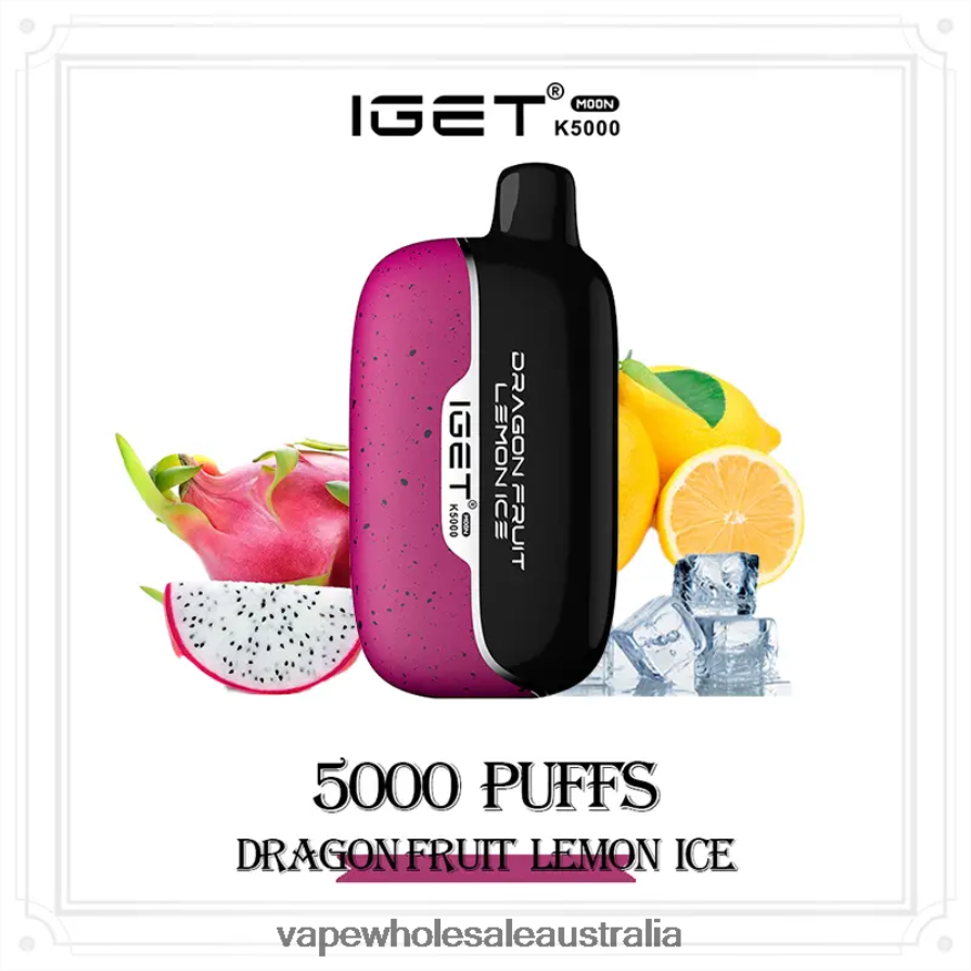 Vape Wholesale Melbourne - IGET Moon K5000 Dragon Fruit Lemon Ice B6884B20