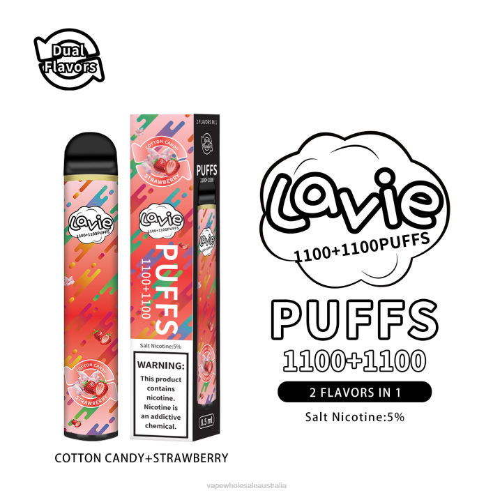 Vape Wholesale Global - Cotton Candy/Strawberry LAVIE BAR Switch 2200 Puffs 8L8X293