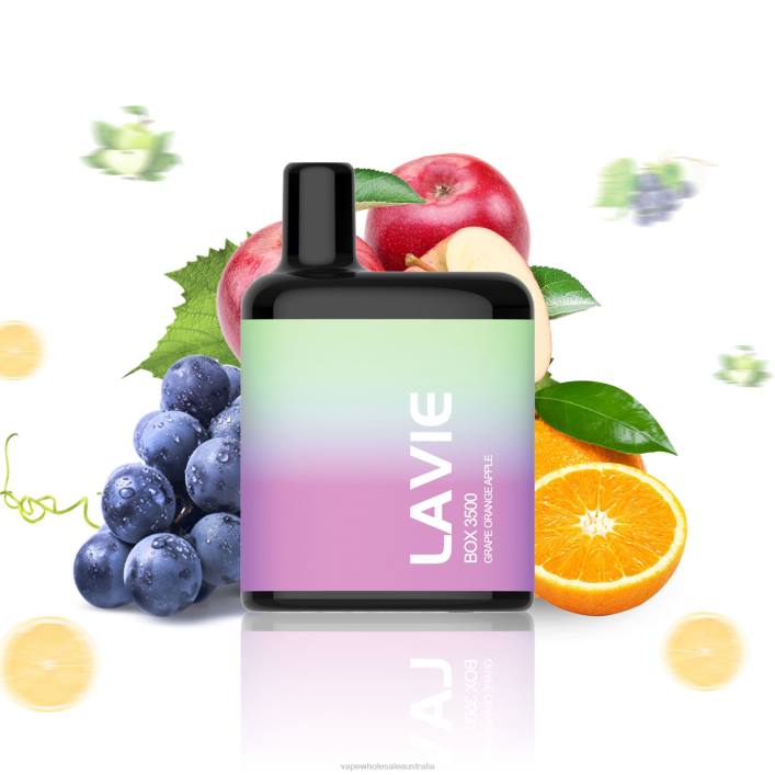 Vape Wholesale Sydney - Grape Orange Apple LAVIE BOX 3500 Puffs 8L8X212