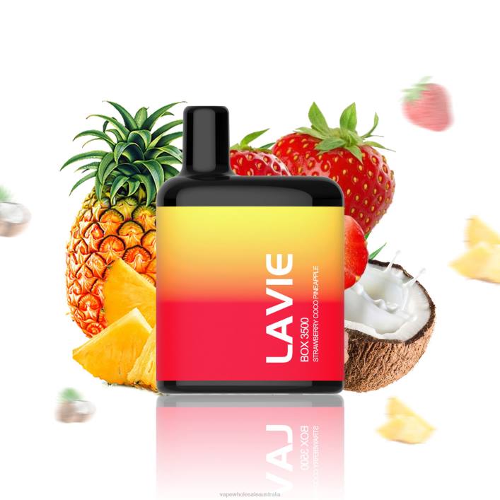 Vaping Supplies Near Me - Strawberry Coco Pineapple LAVIE BOX 3500 Puffs 8L8X207