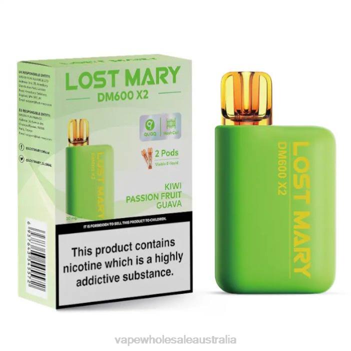 Kiwi Passion Fruit Guava - vape wholesale Melbourne 4DF0R473 LOST MARY DM600 X2