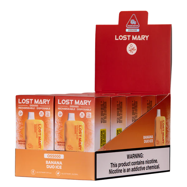 Banana Duo Ice - vape wholesale aus 4DF0R107 LOST MARY OS5000