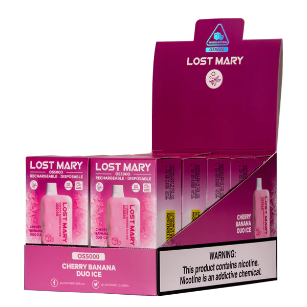 Cherry Banana Duo Ice - vape wholesale global 4DF0R108 LOST MARY OS5000