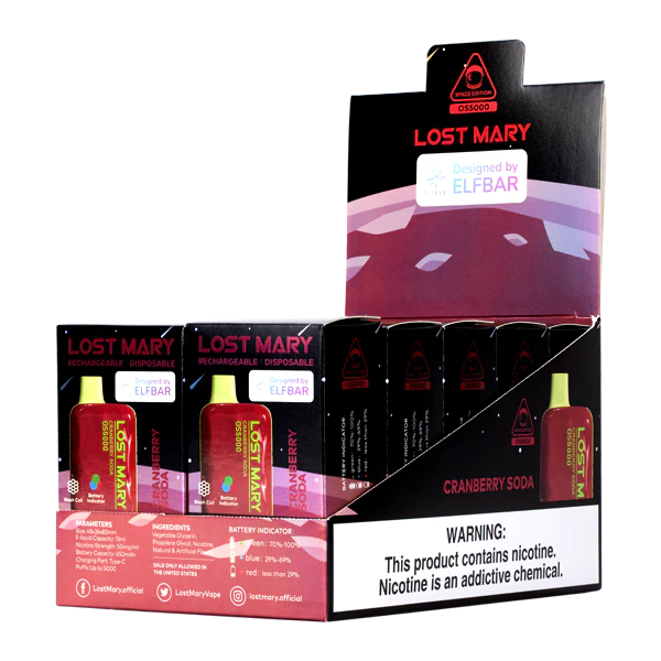 Cranberry Soda - e cig wholesale distributors 4DF0R109 LOST MARY OS5000