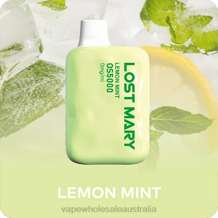 Lemon Mint - vape wholesale distributor Australia 4DF0R510 LOST MARY OS5000 0mg/ml
