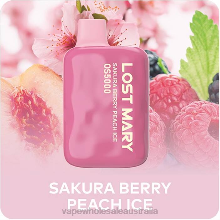 Sakura Berry Peach Ice - vape wholesale aus 4DF0R497 LOST MARY OS5000