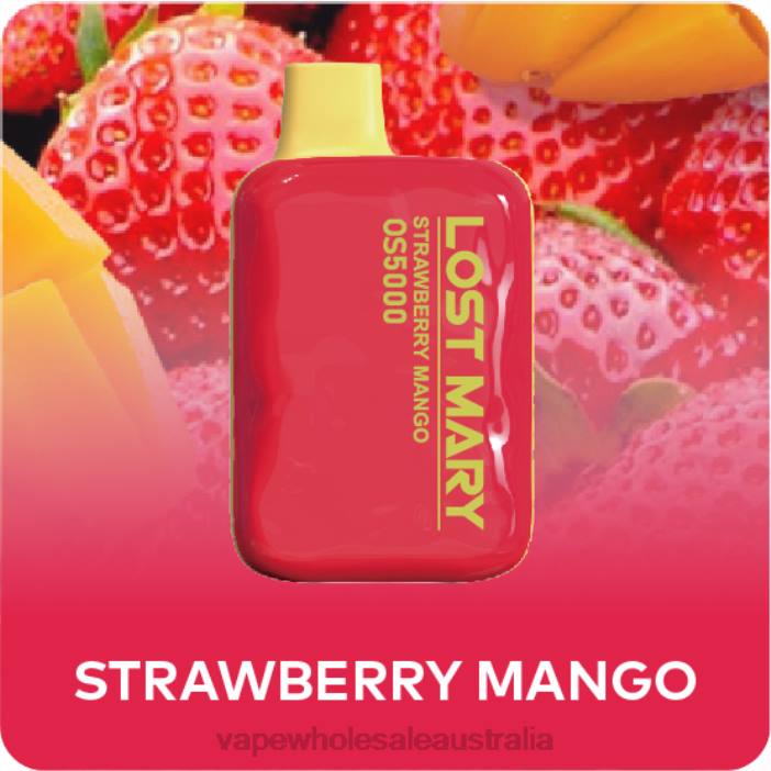 Strawberry Mango - vape wholesale distributor Australia 4DF0R500 LOST MARY OS5000