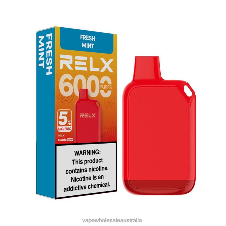 E Cig Wholesale - Fresh Mint RELX Crush Pocket 6000 5% High Nic 0B0B429
