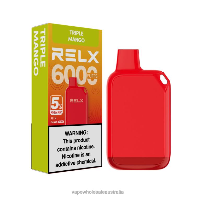 Vape Wholesale Distributor - Triple Mango RELX Crush Pocket 6000 5% High Nic 0B0B426