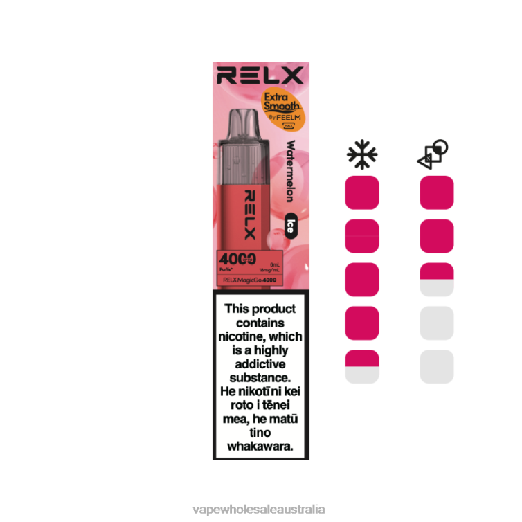 Vape Wholesale Distributor - Watermelon (Ice) RELX MagicGo 4000 Disposable Vape 0B0B47