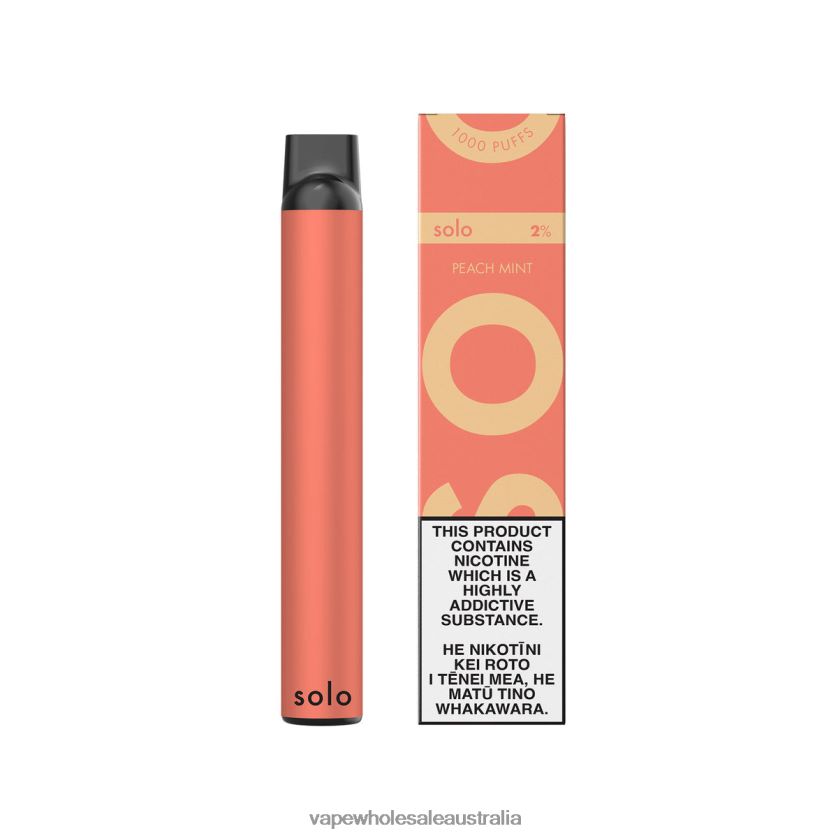 Vape Wholesale Aus - Solo Disposable Vape Peach Mint 4BT8JZ6