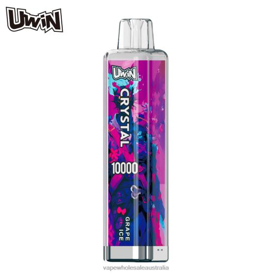 Vape Wholesale Aus - UWIN CRYSTAL 10000 DISPOSABLE VAPE Grape Ice D24H0367