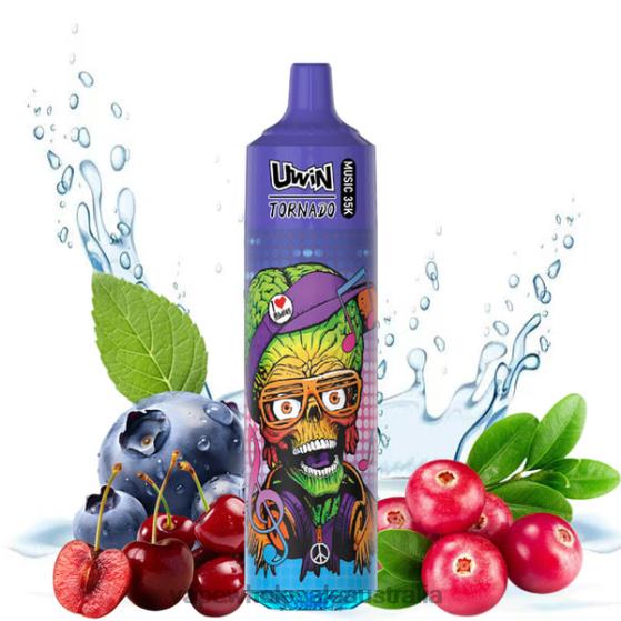 E Cigarette Wholesale - UWIN CRYSTAL 35K DISPOSABLE VAPE Blueberry Cherry Cranberry D24H0391