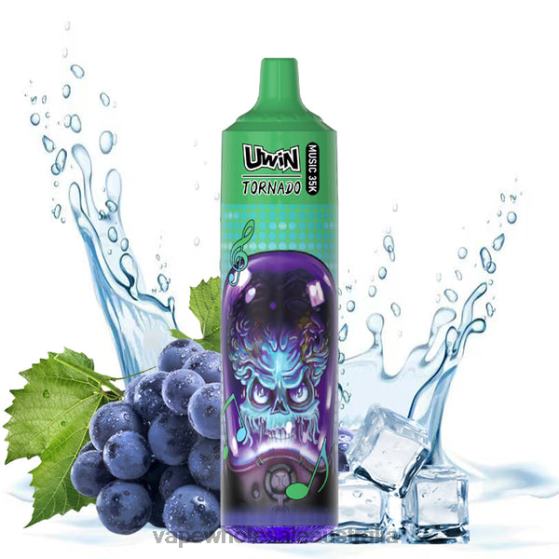 Vape Wholesale Australia - UWIN CRYSTAL 35K DISPOSABLE VAPE Grape Ice D24H0382
