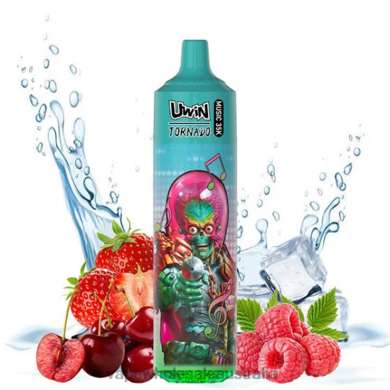 Vape Wholesale Distributor - UWIN CRYSTAL 35K DISPOSABLE VAPE Strawberry Raspberry Cherry Ice D24H0387
