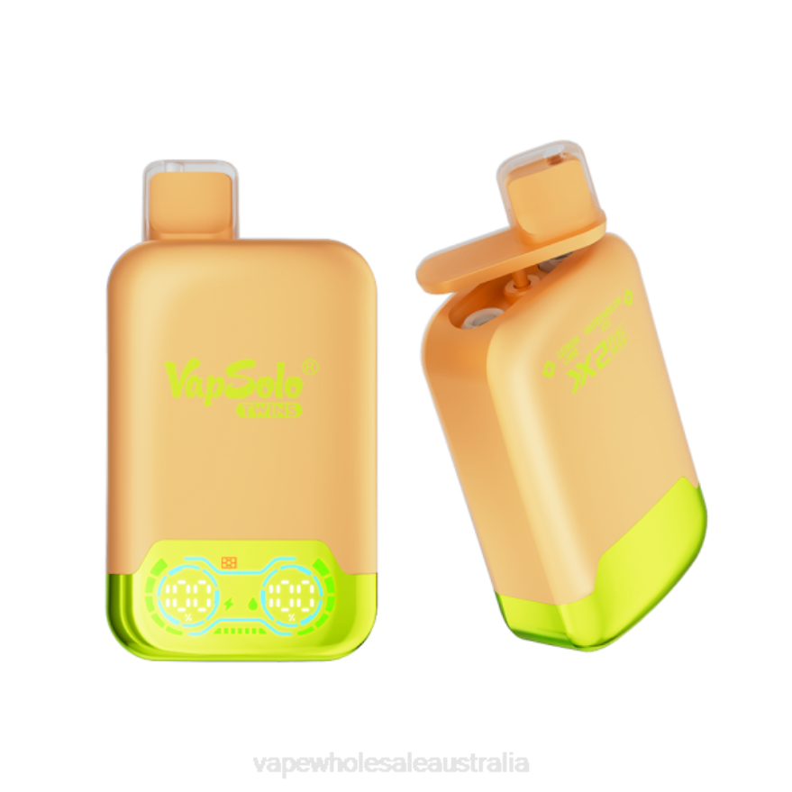 E Cig Wholesale Distributors - Vapsolo TWINS Disposable Vape Lemone Lime & Watermelon Ice BZ4LD4123