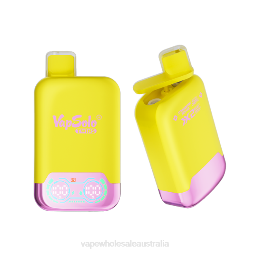 E Cigarettes Wholesale Suppliers - Vapsolo TWINS Disposable Vape Strawberry Banana & Fizzy Cherry BZ4LD4126