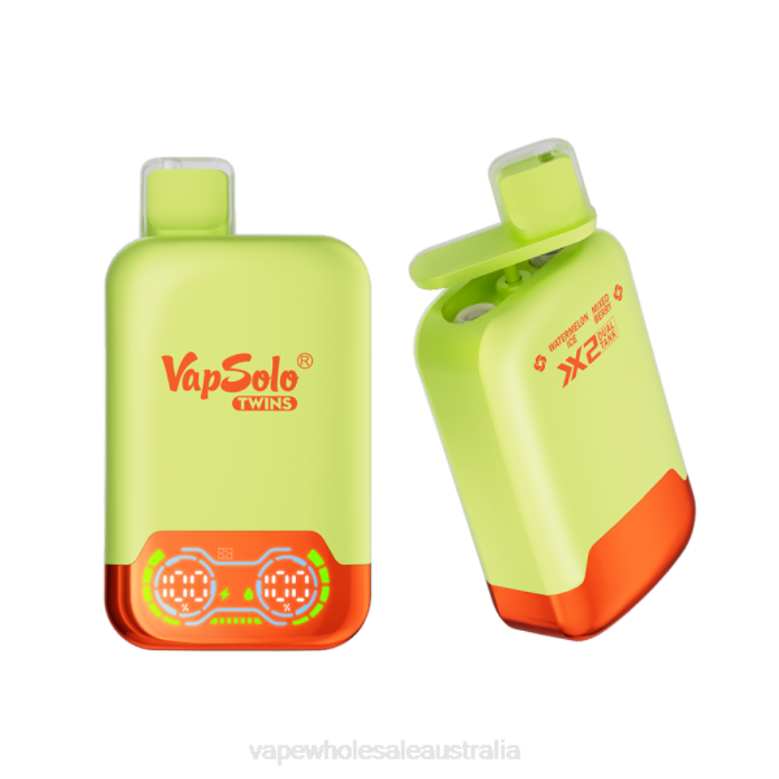Electronic Cigarette Wholesale Supplier - Vapsolo TWINS Disposable Vape Watermelon Ice & Mixed Berry BZ4LD4128