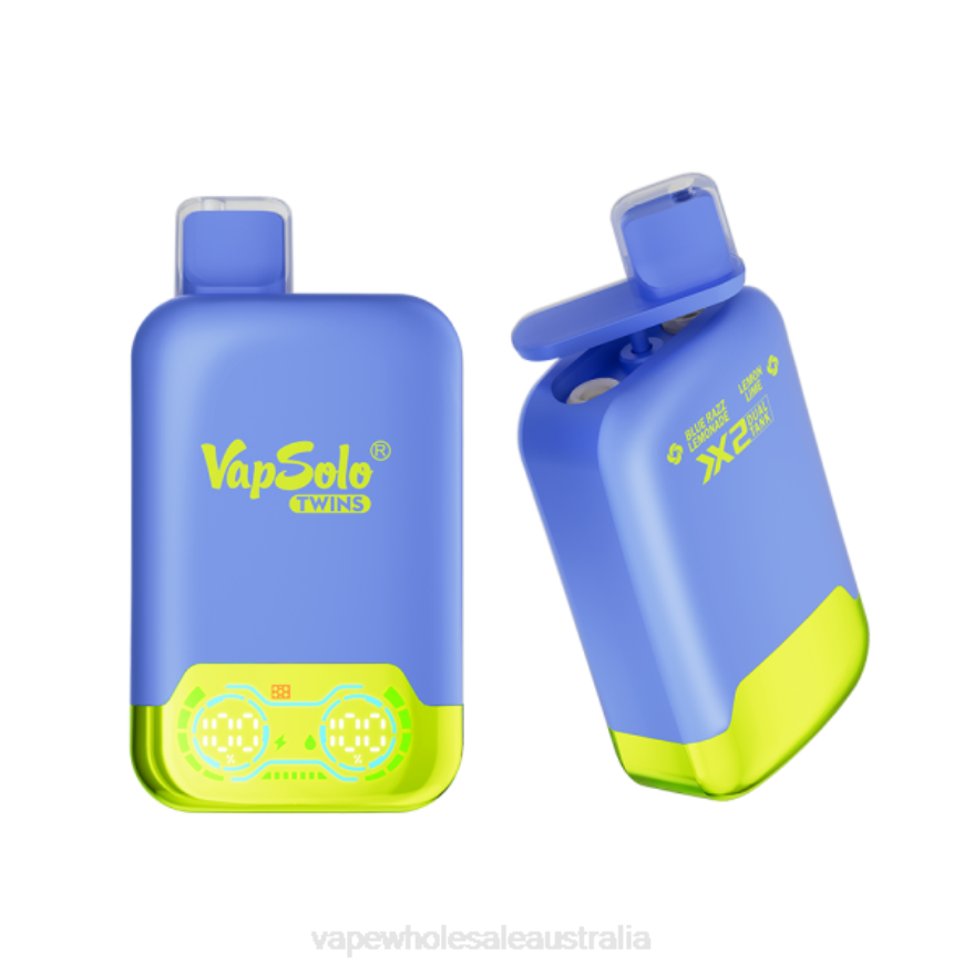 Vape Wholesale Aus - Vapsolo TWINS Disposable Vape Blue Razz Lemonade & Lemon Lime BZ4LD4120