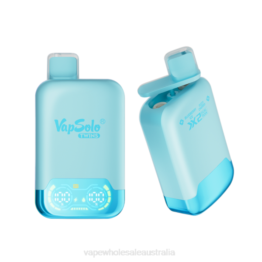 Vape Wholesale Distributor - Vapsolo TWINS Disposable Vape Blueberry Ice & Fizzy Cherry BZ4LD4121