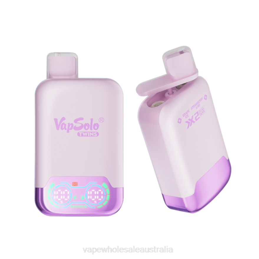 Vape Wholesale Global - Vapsolo TWINS Disposable Vape Grape Ice & Strawberry Kiwi BZ4LD4122