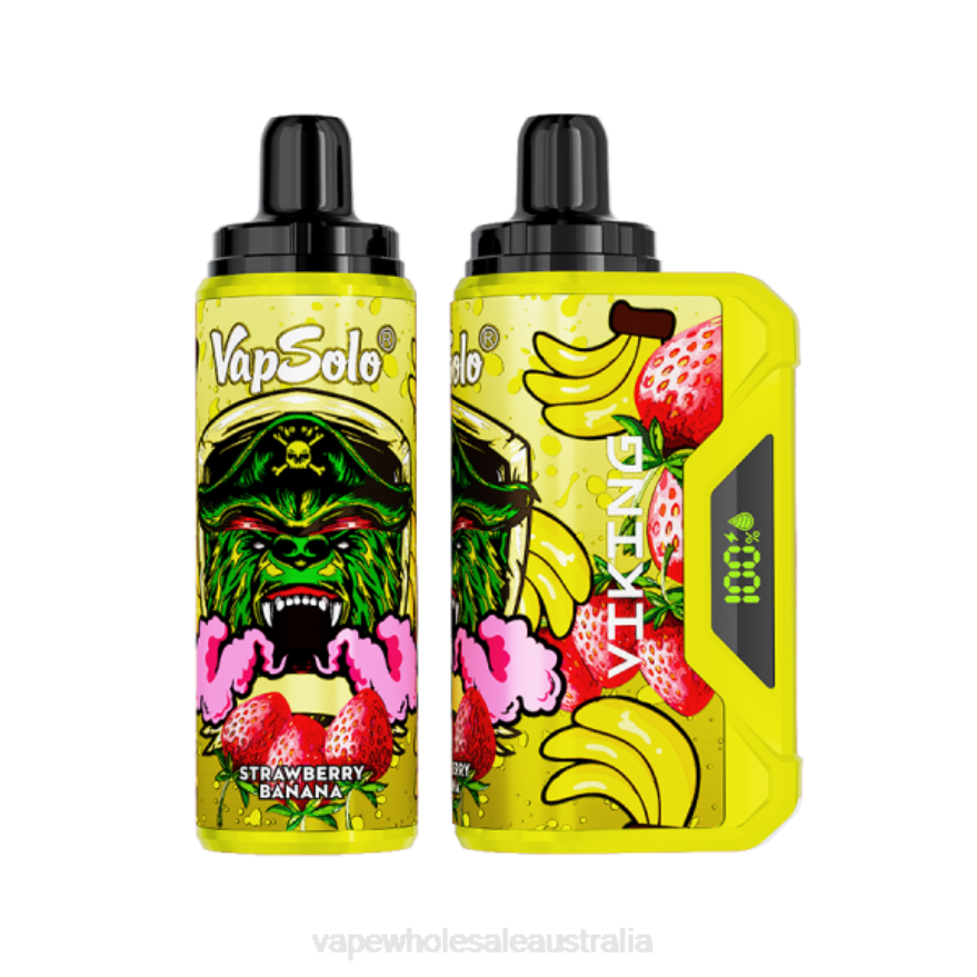 Vape Wholesale Distributor Australia - Vapsolo VIKING Disposable Vape Strawberry Banana BZ4LD4137