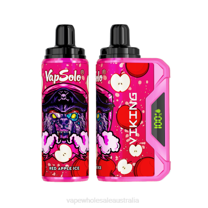 Vape Wholesale Sydney - Vapsolo VIKING Disposable Vape Red Apple Ice BZ4LD4136
