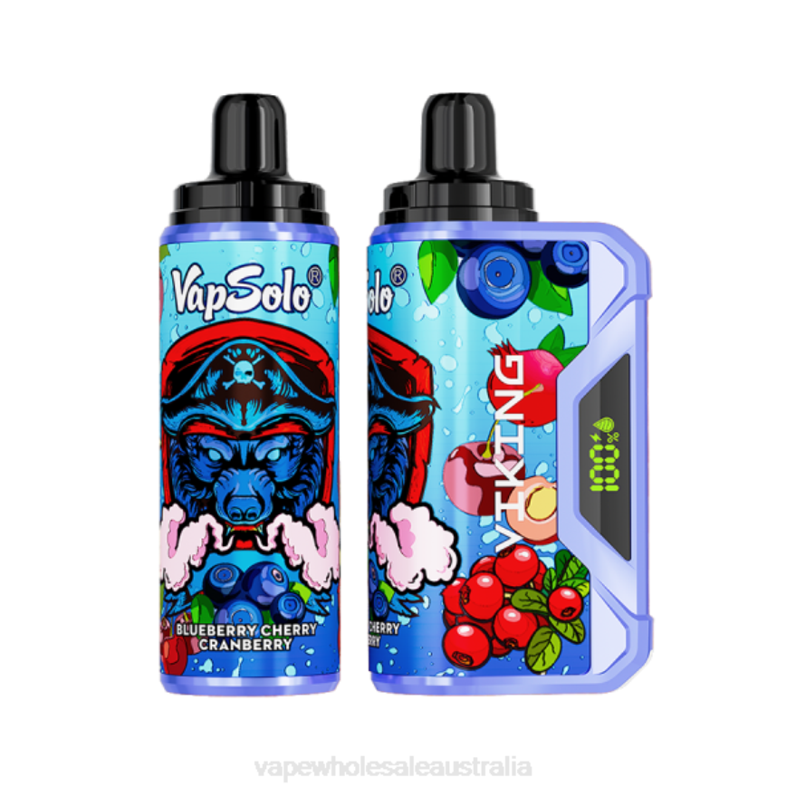 Vaping Supplies Near Me - Vapsolo VIKING Disposable Vape Blueberry Cherry Cranberry BZ4LD4131
