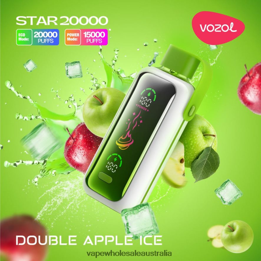 Vape Wholesale Distributor - DOUBLE APPLE ICE VOZOL STAR 20000 04V6D47