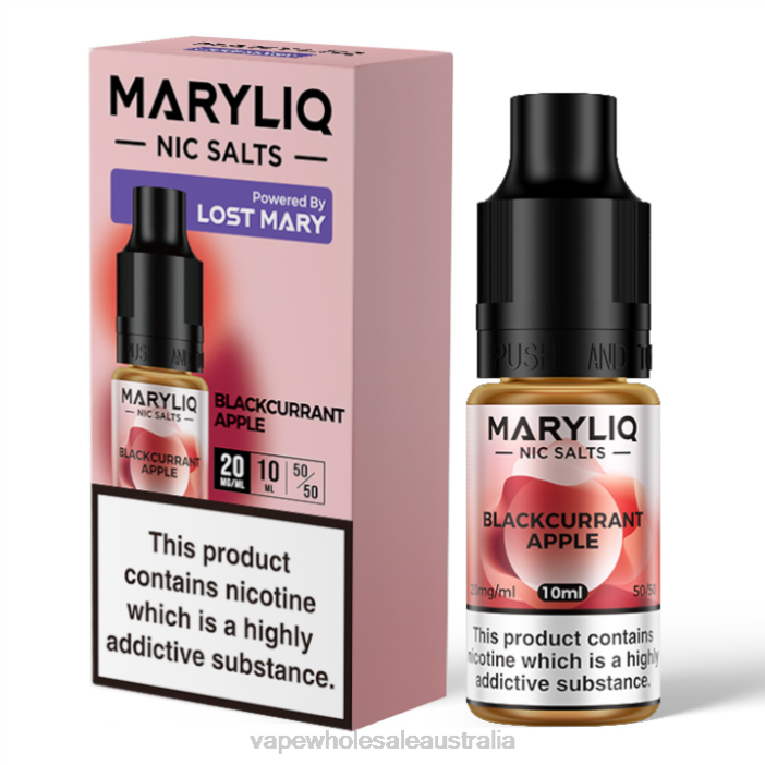 Blackcurrant Apple - vape wholesale distributor Australia 4DF0R440 LOST MARY MARYLIQ Nic Salts - 10ml - 20mg