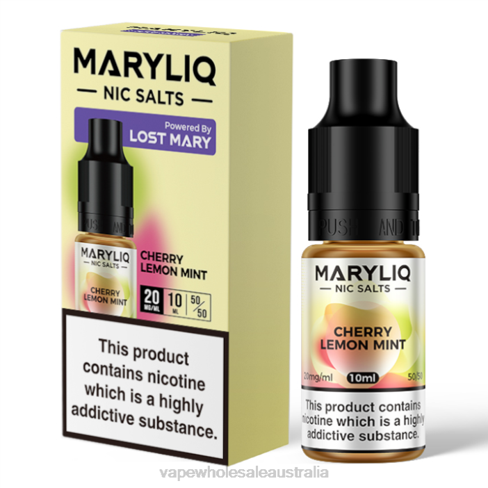Cherry Lemon Mint - vape wholesale Australia 4DF0R444 LOST MARY MARYLIQ Nic Salts - 10ml - 20mg