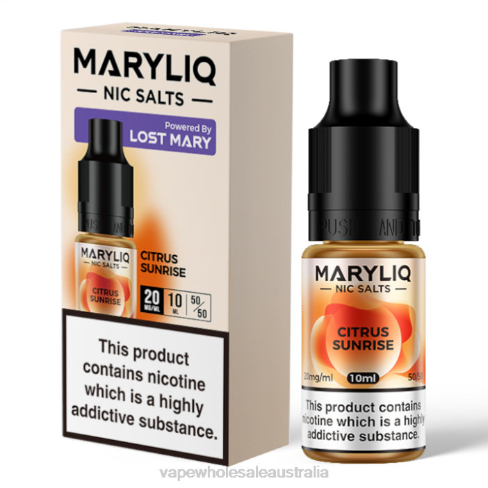 Citrus Sunrise - vape wholesale Sydney 4DF0R445 LOST MARY MARYLIQ Nic Salts - 10ml - 20mg