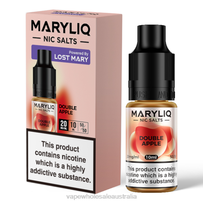 Double Apple - vape wholesale supplier 4DF0R446 LOST MARY MARYLIQ Nic Salts - 10ml - 20mg