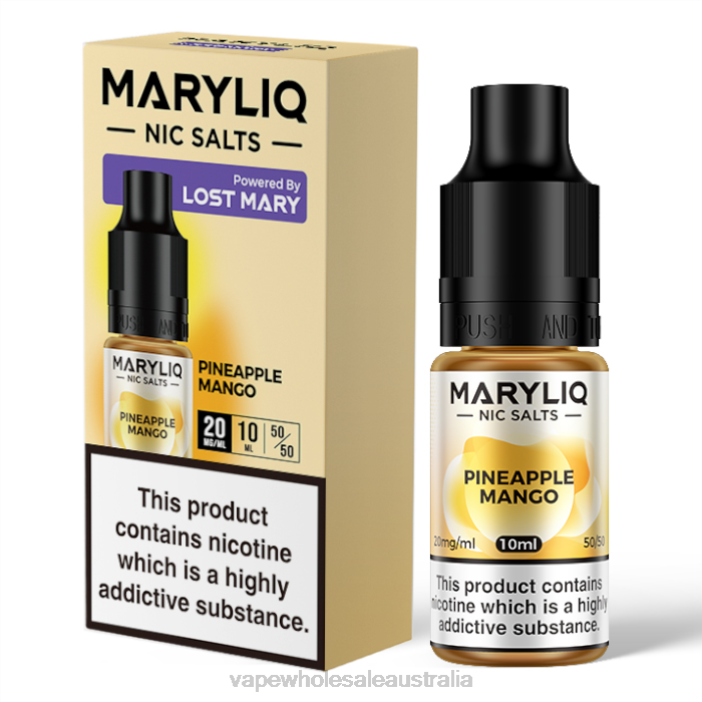 Pineapple Mango - vape wholesale Melbourne 4DF0R453 LOST MARY MARYLIQ Nic Salts - 10ml - 20mg