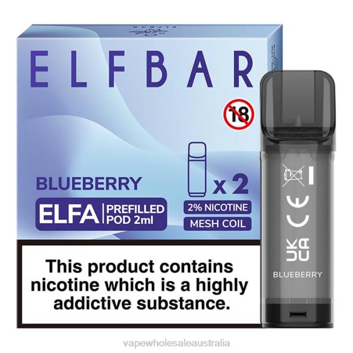 Blueberry - vape wholesale supplier 4DF0R316 ELFBAR Elfa Pre-Filled Pod - 2ml - 20mg (2 Pack)