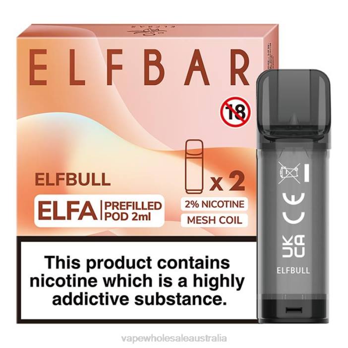 ELFBULL - vape wholesale Sydney 4DF0R335 ELFBAR Elfa Pre-Filled Pod - 2ml - 20mg (2 Pack)