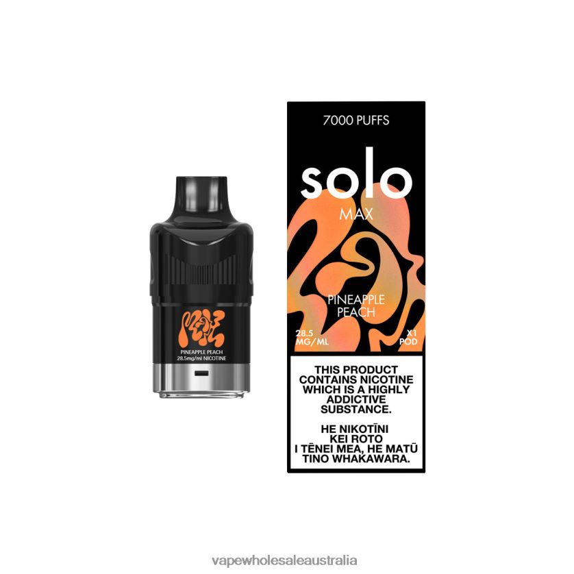 E Cig Wholesale Distributors - Solo MAX Pod Pineapple Peach 4BT8JZ85
