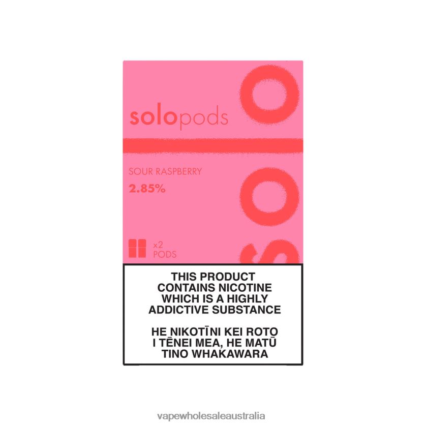 Vape Wholesale Australia - Solo Replacement Pod 2-Pack Sour Raspberry 4BT8JZ59
