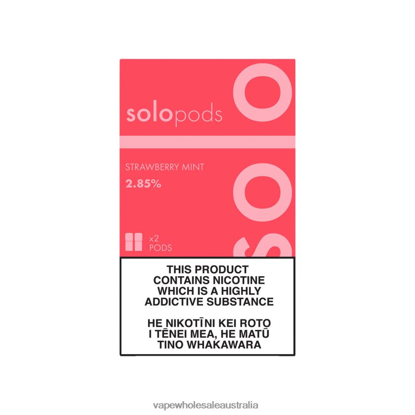 Vape Wholesale Sydney - Solo Replacement Pod 2-Pack Strawberry Mint 4BT8JZ60