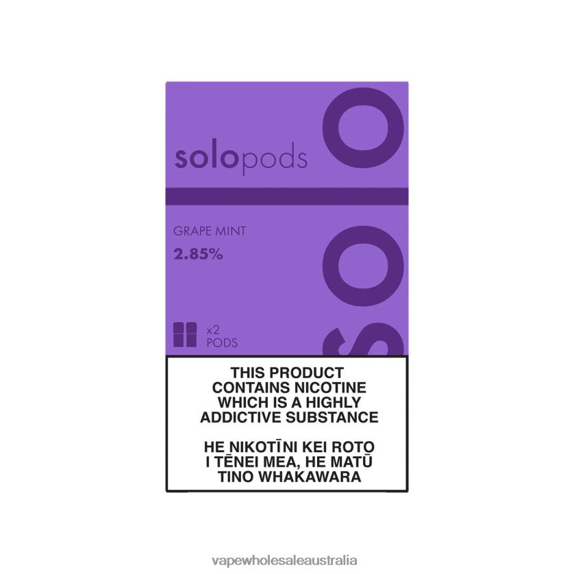 Vaping Supplies Australia - Solo Replacement Pod 2-Pack Grape Mint 4BT8JZ54